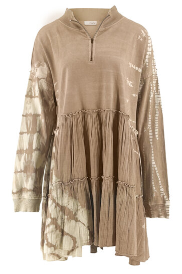 Pullover Kleid Coleta Taupe Tye Dye