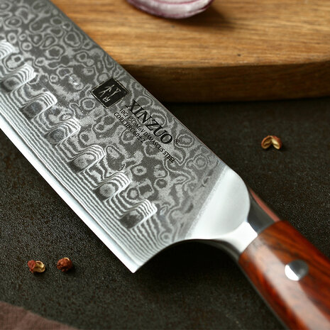 XinZuo Damascus Santokumes - B13R Yu series