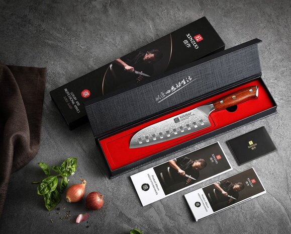 XinZuo Damascus Santokumes - B13R Yu series