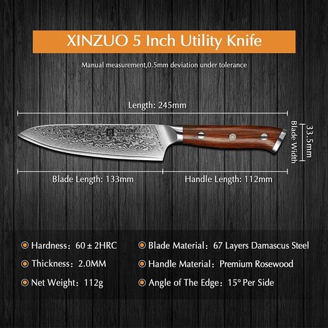 XinZuo Damascus Groentemes - B13R Yu series XinZuo Damascus Groentemes - B13R Yu series