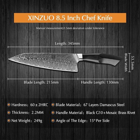 XinZuo Damascus Koksmes - B32 Feng series