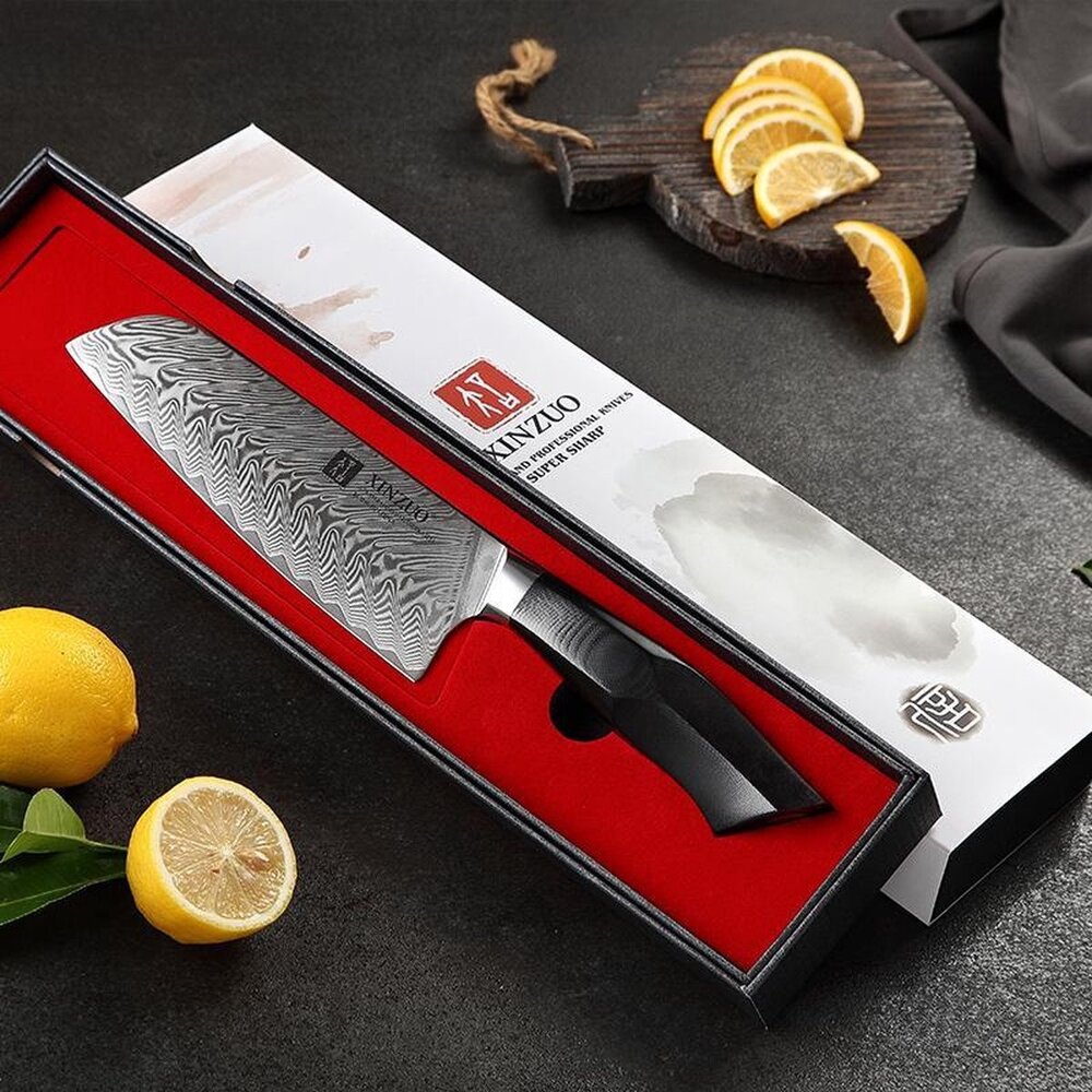 XinZuo Damascus Santokumes - B32 Feng series XinZuo Damascus Santokumes - B32 Feng series