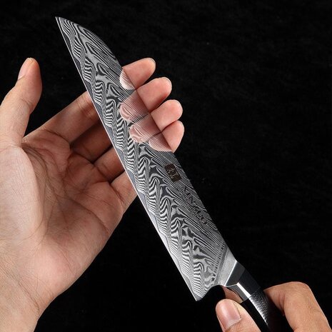 XinZuo Damascus Santokumes - B32 Feng series XinZuo Damascus Santokumes - B32 Feng series