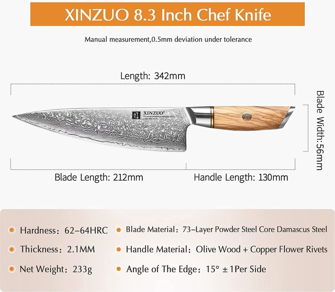 XinZuo Damascus Koksmes - B37 Lan series