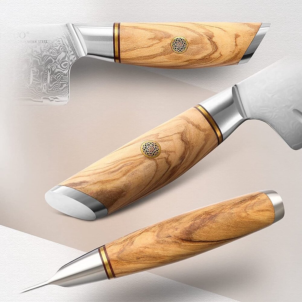 XinZuo Damascus Santokumes - B37 Lan series XinZuo Damascus Santokumes - B37 Lan series