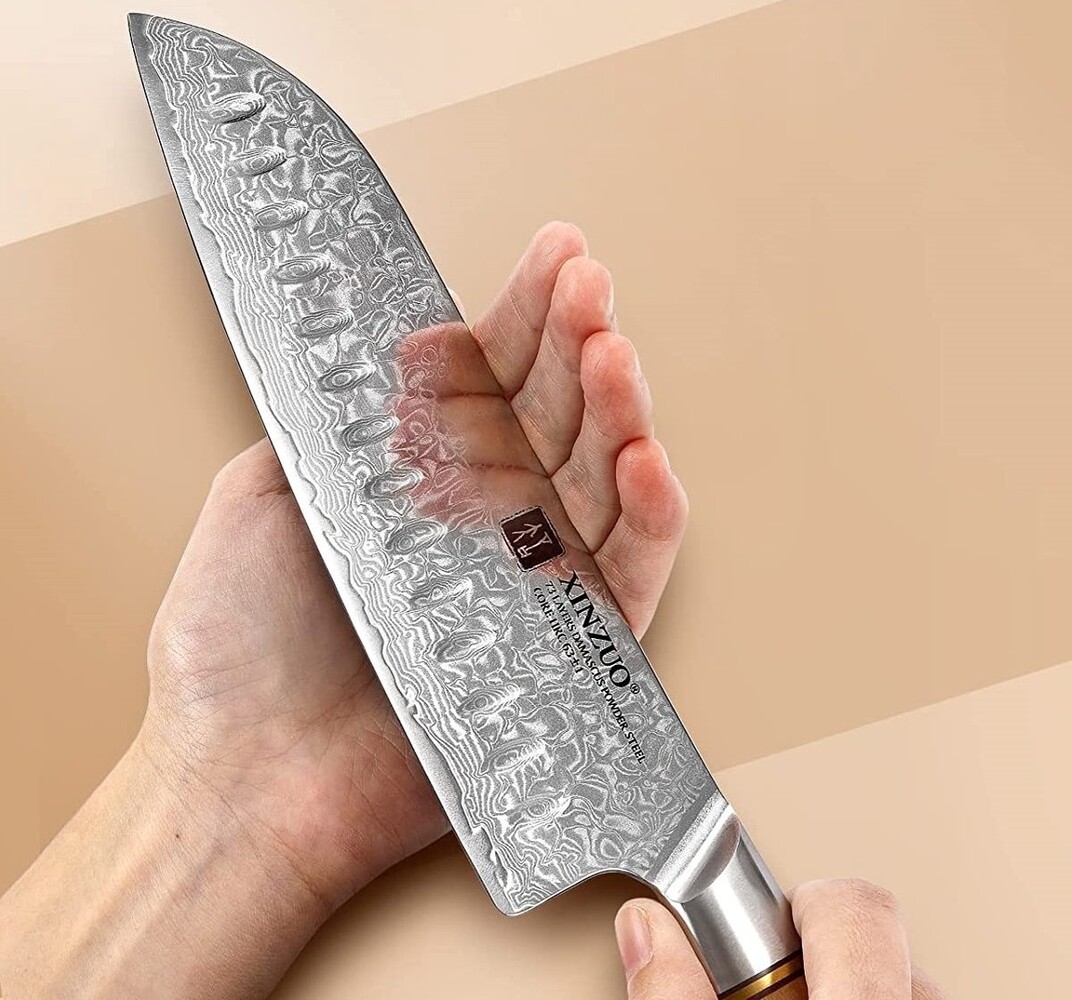 XinZuo Damascus Santokumes - B37 Lan series XinZuo Damascus Santokumes - B37 Lan series