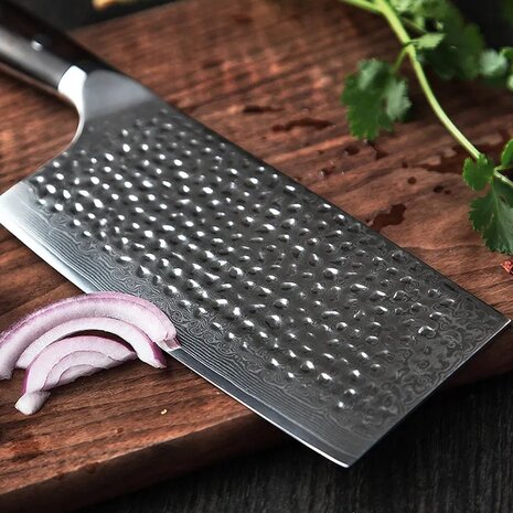 XinZuo Damascus Cleaver (Chinees koksmes)  - B13H Yu series XinZuo Damascus Cleaver (Chinees koksmes)  - B13H Yu series