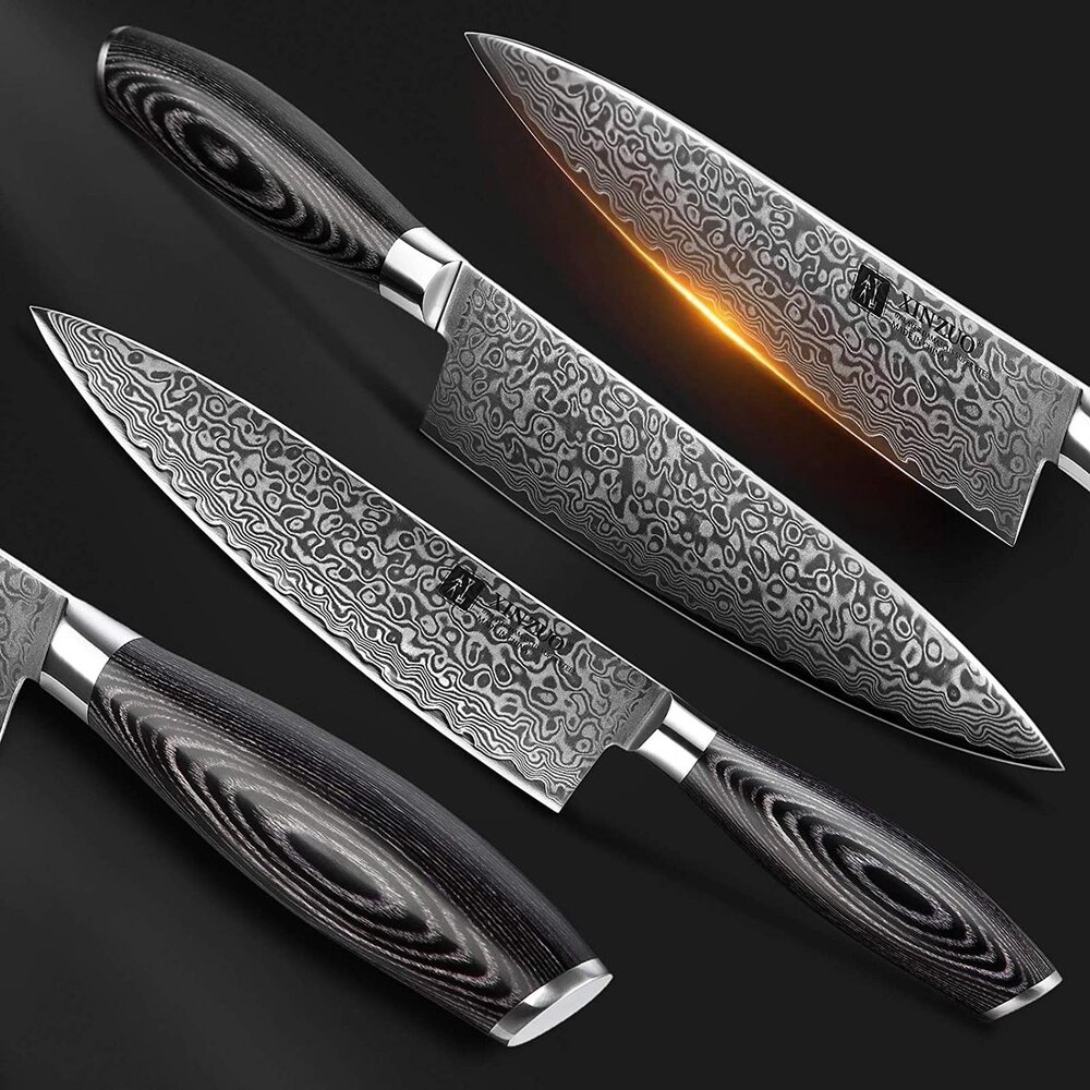 XinZuo Damascus messenset 2-delig - B20 Ya series XinZuo Damascus messenset 2-delig - B20 Ya series