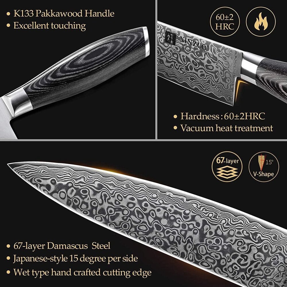 XinZuo Damascus messenset 7-delig - B20 Ya series