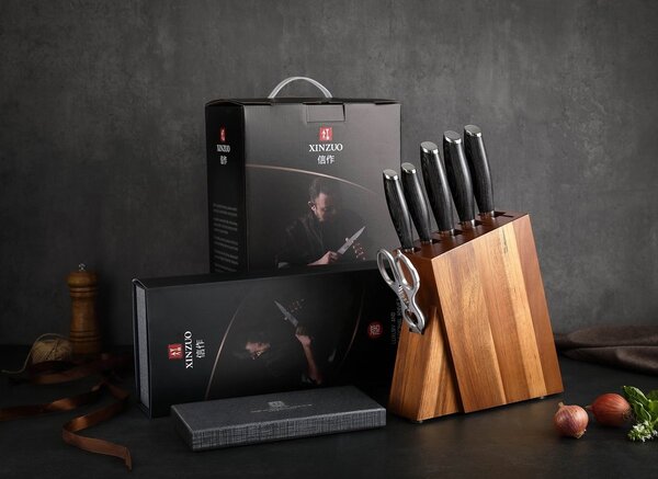 XinZuo Damascus messenset 7-delig - B20 Ya series