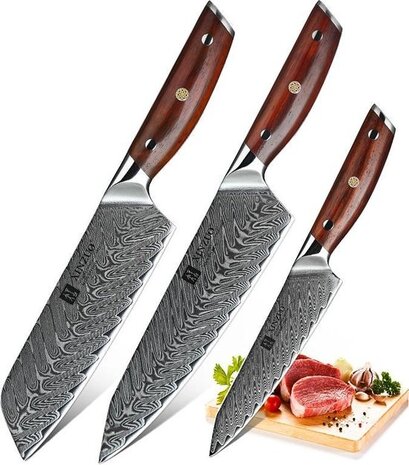 XinZuo Damascus messenset 3-delig - B27 Yi series
