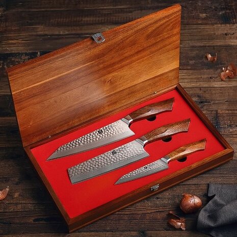 XinZuo Damascus messenset 3-delig - B32D Feng series