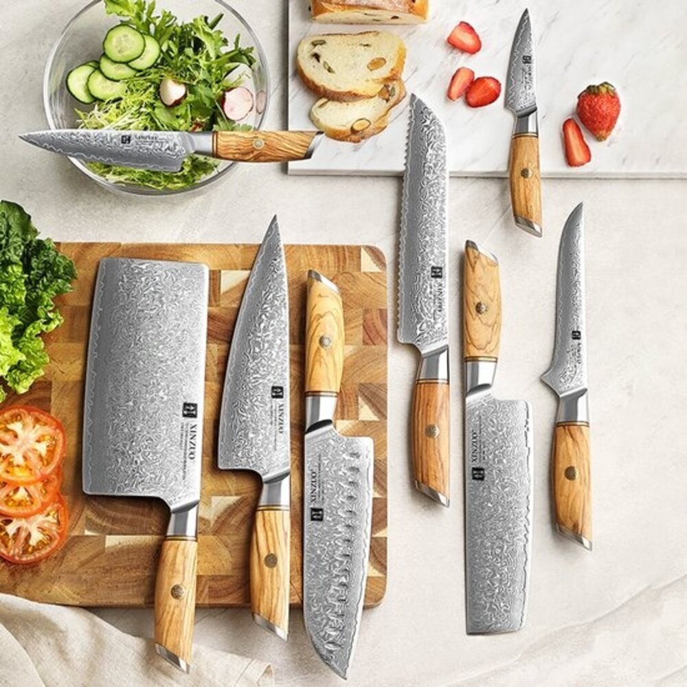 XinZuo Damascus messenset 8-delig - B37 Lan series XinZuo Damascus messenset 8-delig - B37 Lan series