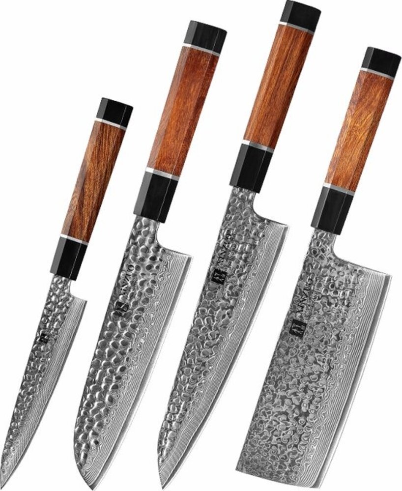 XinZuo Damascus messenset 4-delig - PM8 Zhen series XinZuo Damascus messenset 4-delig - PM8 Zhen series