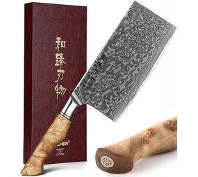 Hezhen Damascus Chinese Cleaver (B30 series)