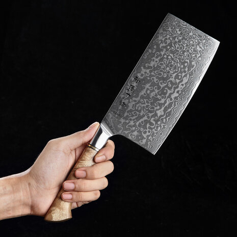 Hezhen Damascus Cleaver (Chinees koksmes)  - B30 Master series