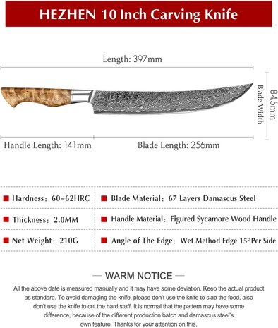 Hezhen Damascus Vleesmes - B30 Master series Hezhen Damascus Vleesmes - B30 Master series