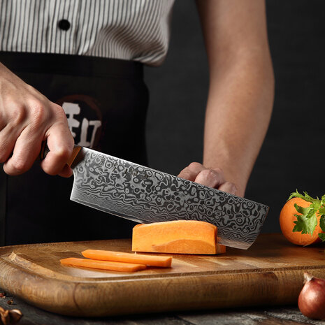 Hezhen Damascus messenset 7-delig - B30 Master series Hezhen Damascus messenset 7-delig - B30 Master series