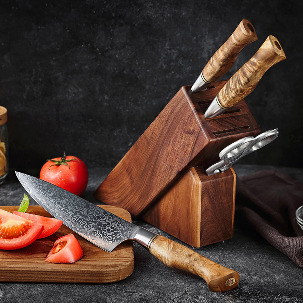 Hezhen Damascus messenset 5-delig - B30 Master series Hezhen Damascus messenset 5-delig - B30 Master series