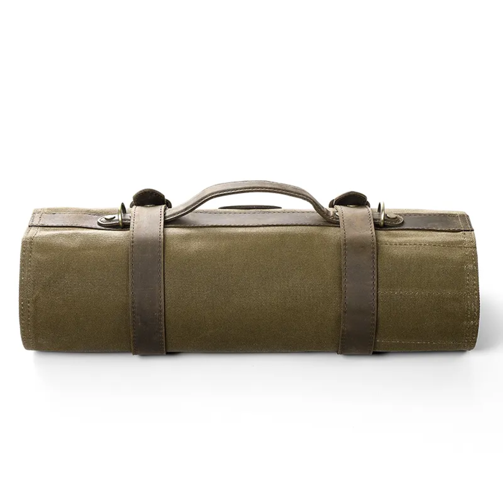 Hezhen Messentas canvas/leer - Groen/bruin Hezhen Messentas canvas/leer - Groen/bruin