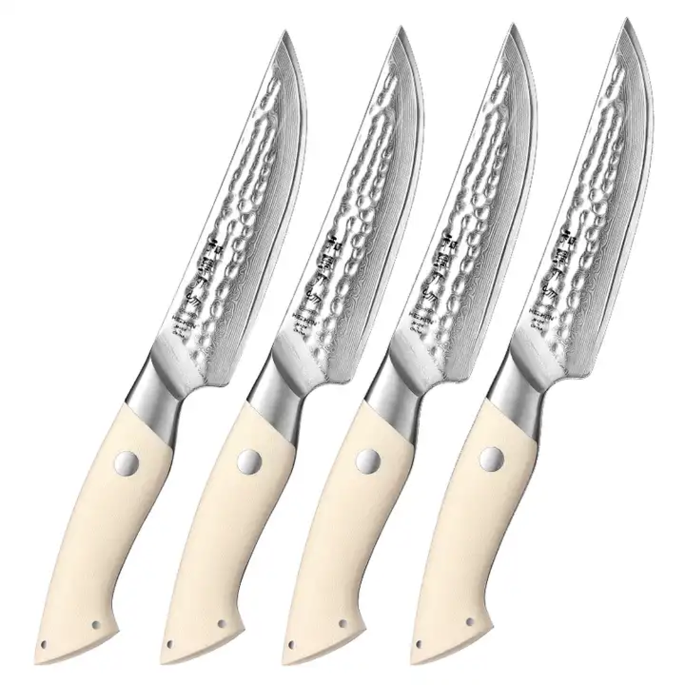 Hezhen Damascus Steakmessen 4 stuks - B38H Elegant series Hezhen Damascus Steakmessen 4 stuks - B38H Elegant series