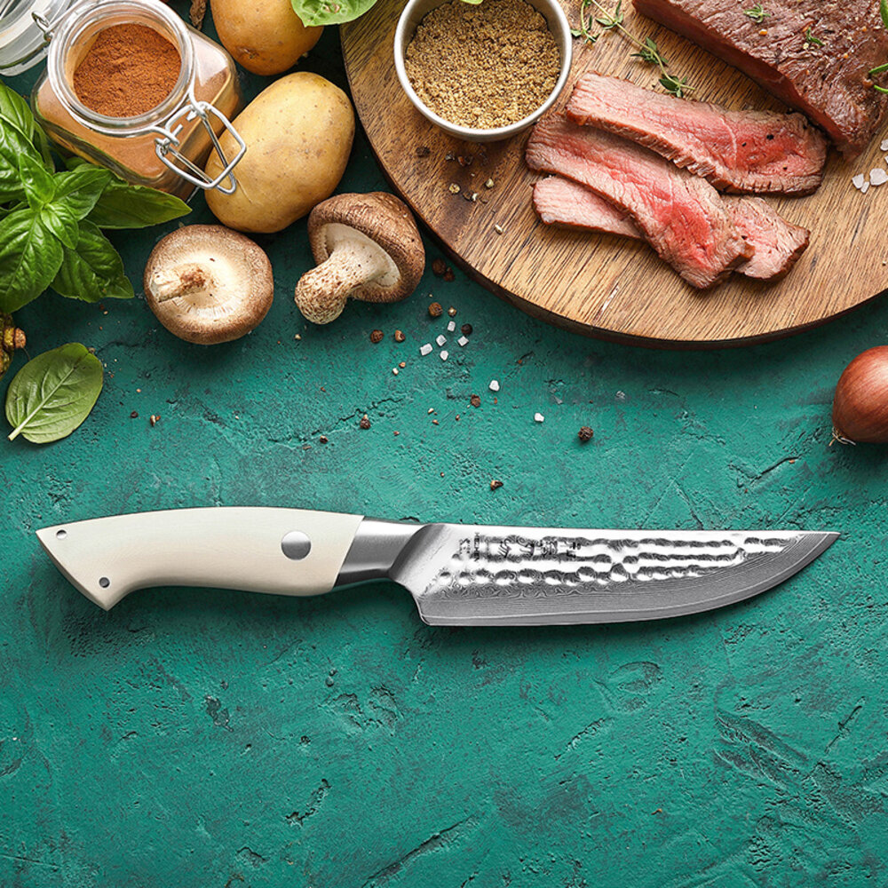 Hezhen Damascus Steakmessen 4 stuks - B38H Elegant series Hezhen Damascus Steakmessen 4 stuks - B38H Elegant series