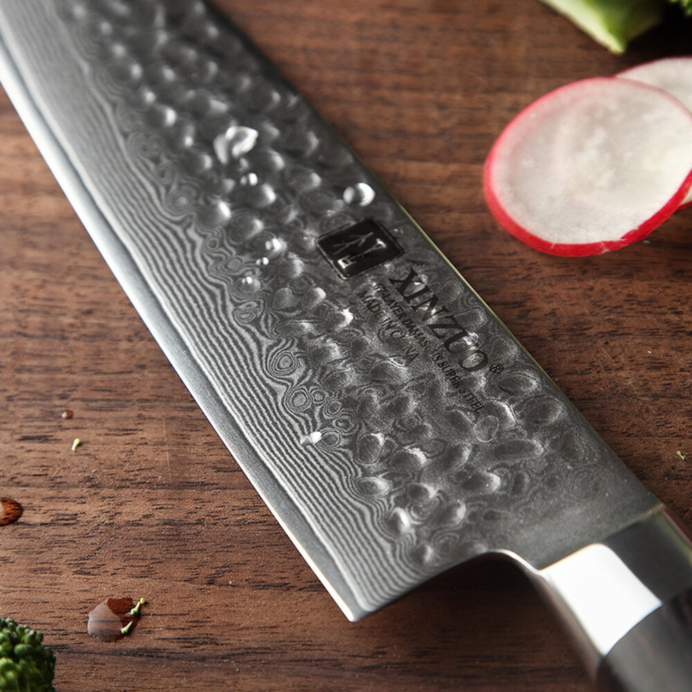 XinZuo Damascus Santokumes - B1H He series XinZuo Damascus Santokumes - B1H He series