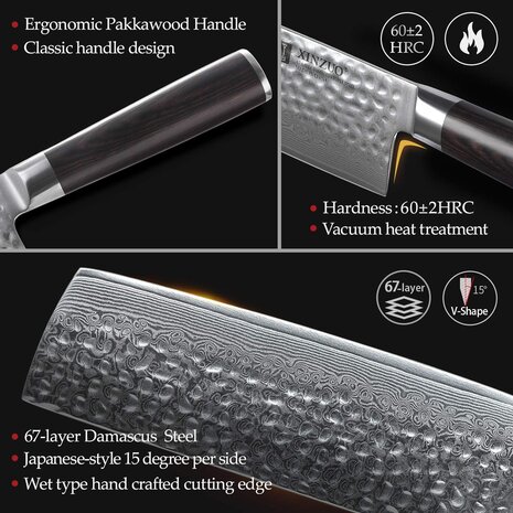 XinZuo Damascus Nakiri mes - B1H He series