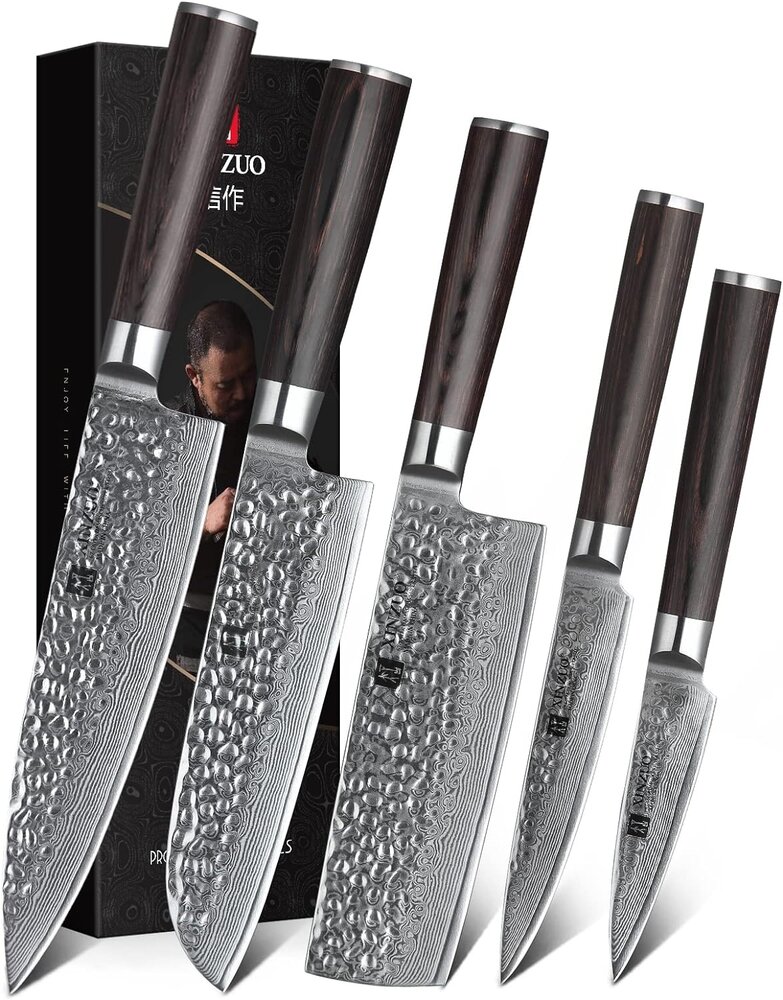 XinZuo Damascus messenset 5-delig - B1H He series XinZuo Damascus messenset 5-delig - B1H He series