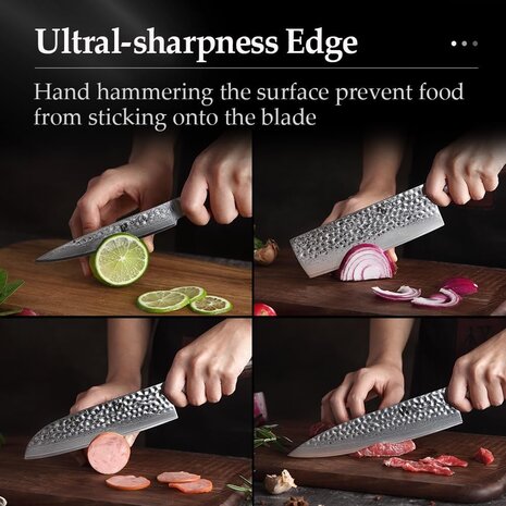 XinZuo Damascus messenset 5-delig - B1H He series XinZuo Damascus messenset 5-delig - B1H He series