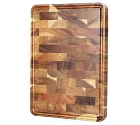 XinZuo Snijplank Acaciahout 35x25x2.6cm met anti-slip voetjes en sapgeul