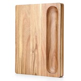 XinZuo Snijplank Acaciahout 41x31x3.8cm met groentekuil en sapgeul