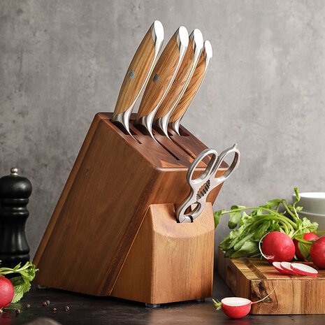 Hezhen Damascus Messenset 6-delig - X01 Flagship series Hezhen Damascus Messenset 6-delig - X01 Flagship series