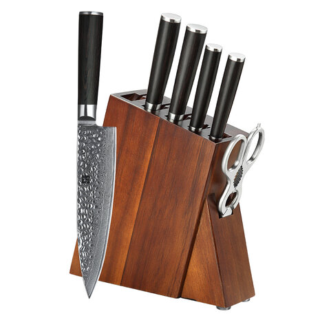 XinZuo Damascus messenset 7-delig - B1H He series XinZuo Damascus messenset 7-delig - B1H He series