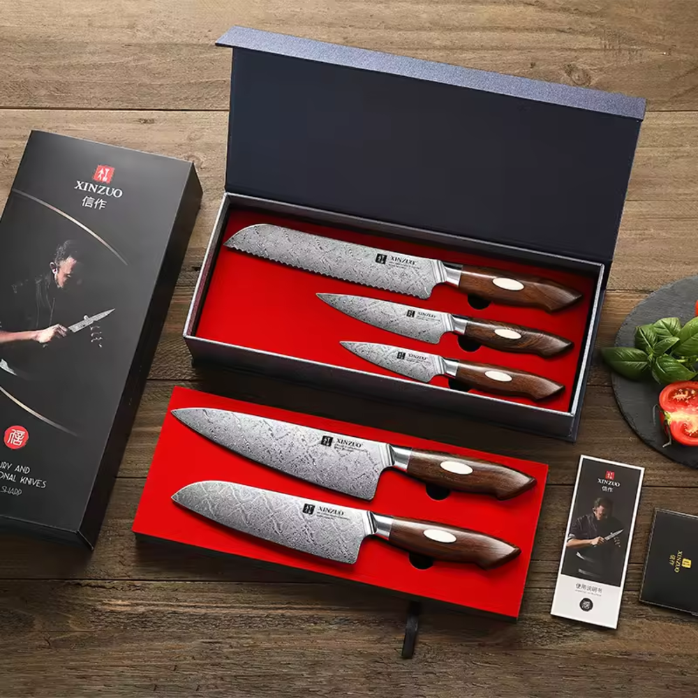 XinZuo Damascus messenset 8-delig - B46D Jiang series XinZuo Damascus messenset 8-delig - B46D Jiang series