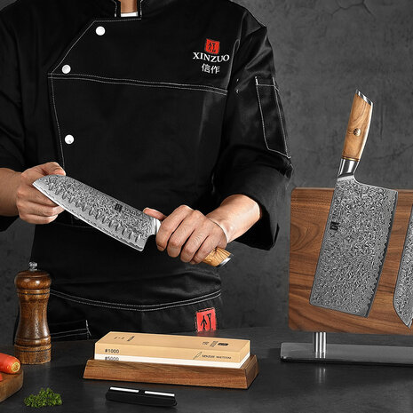 XinZuo Professionele slijpsteen  (Korund) - Dubbelzijdige korrel  1000/5000 - L