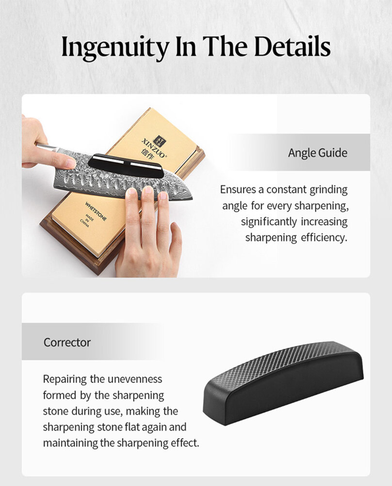 XinZuo Professionele slijpsteen  (Korund) - Dubbelzijdige korrel  1000/5000 - L