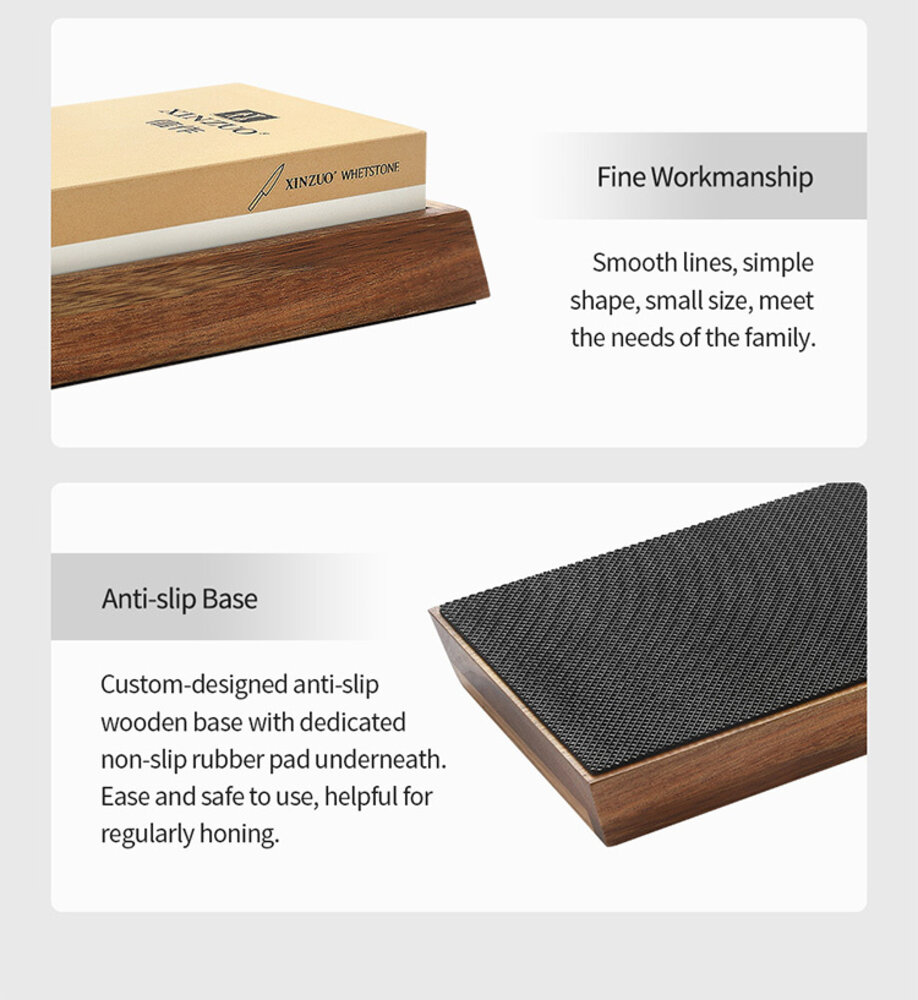 XinZuo Professionele slijpsteen  (Korund) - Dubbelzijdige korrel  1000/5000 - L