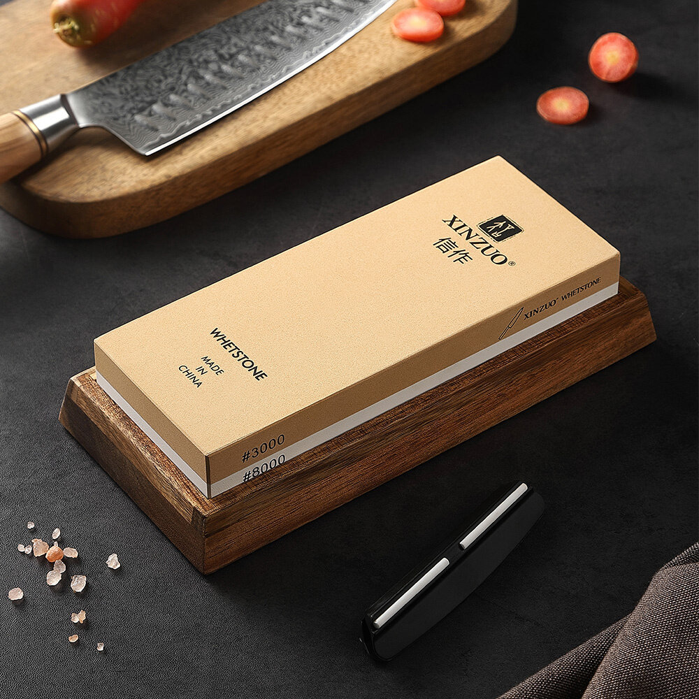 XinZuo Professionele slijpsteen (Korund) - Dubbelzijdige korrel 3000/8000 - L XinZuo Professionele slijpsteen (Korund) - Dubbelzijdige korrel 3000/8000 - L