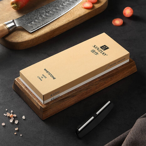 XinZuo Professionele slijpsteen (Korund) - Dubbelzijdige korrel 3000/8000 - L XinZuo Professionele slijpsteen (Korund) - Dubbelzijdige korrel 3000/8000 - L