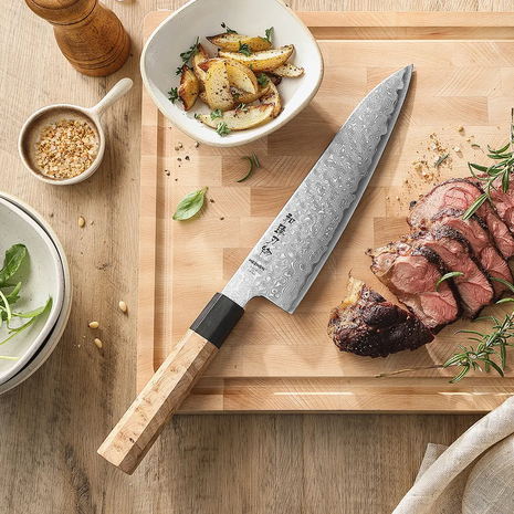 Hezhen Blue 2 Damascus Koksmes (PM8B series)