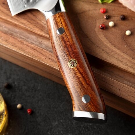 XinZuo Damascus Santokumes - B13D Yu series