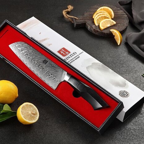 XinZuo Damascus Santokumes - B32 Feng series XinZuo Damascus Santokumes - B32 Feng series