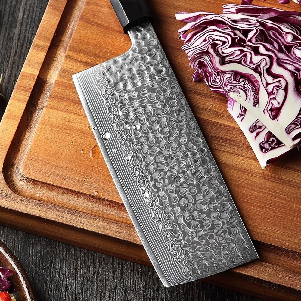 XinZuo Damascus Nakiri mes - PM8 Zhen series XinZuo Damascus Nakiri mes - PM8 Zhen series