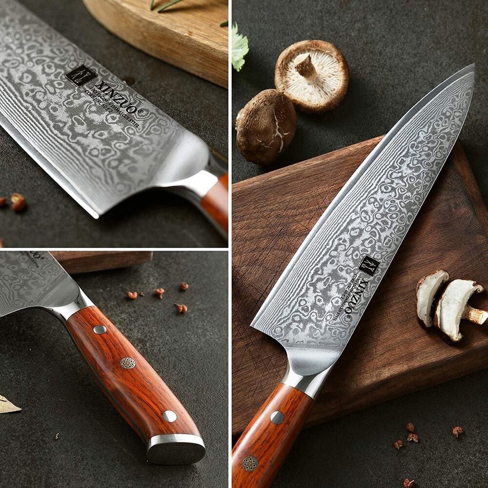XinZuo Damascus messenset 3-delig - B13R Yu series XinZuo Damascus messenset 3-delig - B13R Yu series