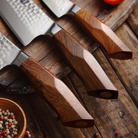 XinZuo Damascus messenset 3-delig - B32D Feng series