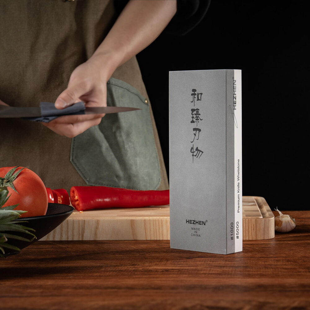 Hezhen Professionele slijpsteen  (Korund) - Dubbelzijdige korrel  1000/5000 - L