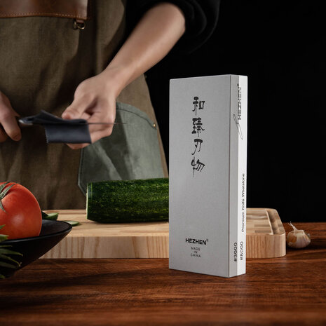 Hezhen Professionele slijpsteen (Korund) - Dubbelzijdige korrel  3000/8000 - L Hezhen Professionele slijpsteen (Korund) - Dubbelzijdige korrel  3000/8000 - L