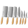Hezhen Damascus messenset 7-delig - X01 Flagship series Hezhen Damascus messenset 7-delig - X01 Flagship series