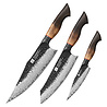 XinZuo Damascus messenset 3-delig - X06 Mo series XinZuo Damascus messenset 3-delig - X06 Mo series